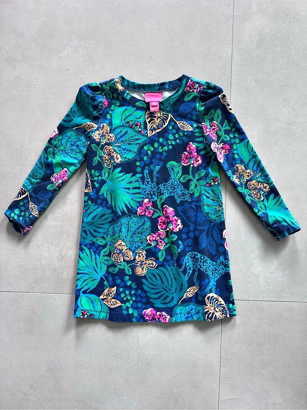 Lilly Pulitzer Girls 4T Floral Long Sleeve Dress